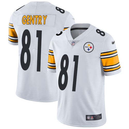 Men Pittsburgh Steelers Football #81 Limited White Zach Gentry Road Vapor Untouchable Nike NFL Jersey
